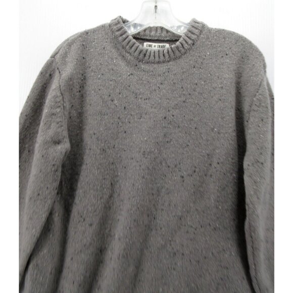 Line Of Trade Sweater Medium Wool Blend Pullover Corduroy Elbow Patches - Picture 2 of 11